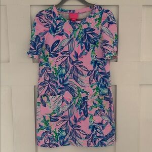 Lilly Pulitzer Floral Pink and Blue Kids Dress